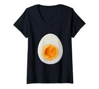 Womens Easy Deviled Egg Graphic Funny Halloween Last Minute Costume V-Neck T-Shirt