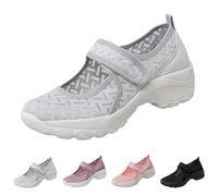 Womens Easy Fasten Chunky Sole Mary Jane Shoes, Womens Mary Jane Shoes, Trendy Casual Trainers Solid Color Breathable Knit Trainers Stylish Minimalist Sneakers Non-Slip Round Toe Sneakers For Women