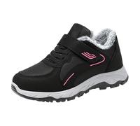 Womens Easy Fasten Trainers Womens Fleece Lined Trainers Winter Hiking Boots Fleece Lined Trekking Trainer Outdoor Thermal Sneakers Anti Skid Walking Shoe With Magic Paste Waterproof Snow Boots