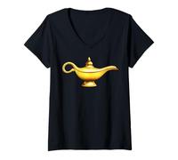 Womens Easy Halloween Costume Genie Lamp V-Neck T-Shirt