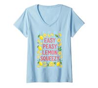 Women's Easy Peasy Lemon Squeezy V-Neck T-Shirt