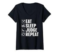 Women's Eat - Sleep - Judge - Repeat - Chili Cook Off Judge V-Neck T-Shirt