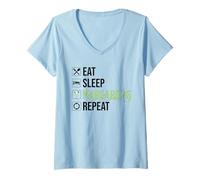 Womens Eat Sleep Margaritas Repeat V-Neck T-Shirt