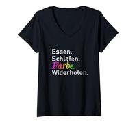 Women's Eat. Sleep. Paint. Repeat. - German V-Neck T-Shirt