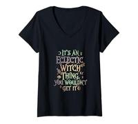 Women's Eclectic Witch Thing - Mystical Design with Ironic Phrase V-Neck T-Shirt