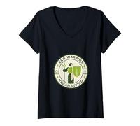 Womens Eco Warrior Vegan Living - Plant Powered Vegan V-Neck T-Shirt
