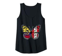 Womens Ecuador and Peru Butterfly Half Ecuadorian Half Peruvian Tank Top