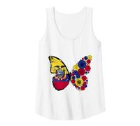Womens Ecuadorian Flag Pride Ecuador Roots Butterfly Women Girls Tank Top