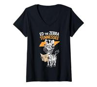 Womens Ed The Zebra Tennessee Runaway Murfreesboro V-Neck T-Shirt