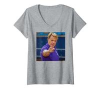 Women's Eddie Izzard Stand-Up Comedian By Dick Barnatt V-Neck T-Shirt