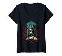 Women's Edgar Allan Poe Annabel Lee Gothic V-Neck T-Shirt