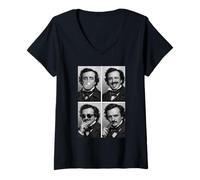 Women's Edgar Allan Poe Portrait V-Neck T-Shirt