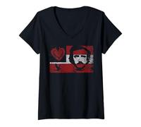 Womens Edgar Allan Poe Raven Flag Tell-Tale Heart Gothic Fan Gift V-Neck T-Shirt