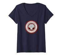 Women's Edgartown Martha's Vineyard V-Neck T-Shirt, Navy Blue, Medium
