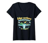 Women's Edge-Seekers Anonymous Let's Explore Adventure V-Neck T-Shirt
