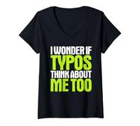 Women's Editor I Wonder If V-Neck T-Shirt