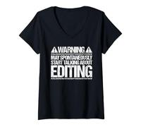 Women's Editor Start Talking V-Neck T-Shirt