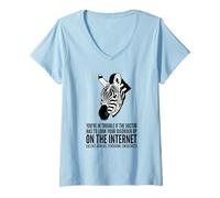 Womens EDS Awareness You're in Trouble if The Doctor is Clueless V-Neck T-Shirt