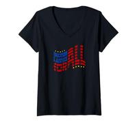 Womens Education & Justice For All American Values V-Neck T-Shirt