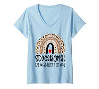 Women's Educational Diagnostician Squad School Psychologist Psyc V-Neck T-Shirt