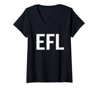 Women's EFL English as a Foreign Language Week Appreciation Day V-Neck T-Shirt