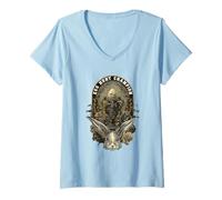 Women's Egg Hunt Champion Vintage Rabbit Trophy Easter Art V-Neck T-Shirt