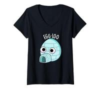 Women's Egg-loo Funny Egg Pun V-Neck T-Shirt