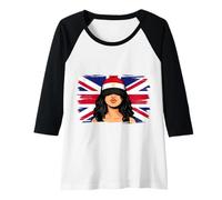 Womens Egypt Britain Flags Women Roots British Egyptian Heritage Raglan Baseball Tee