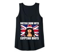 Womens Egypt Girl Heritage British Born Egyptian Roots Pride Tank Top
