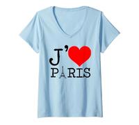 Women's Eiffel Tower J'Adore Paris V-Neck T-Shirt