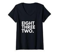 Women's Eight Three Two Area Code 832 Houston Texas V-Neck T-Shirt