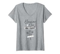 Women's El Amor de Dios me curó. V-Neck T-Shirt