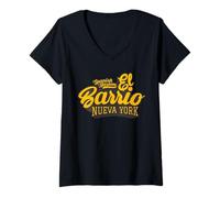Womens El Barrio Nueva York Heritage Tee V-Neck T-Shirt