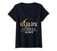 Women's El Eclipse Total España 12 Agosto 2026 V-Neck T-Shirt