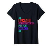 Womens El Roi Has Shown Me Great Mercy - NSPPD Morning prayer V-Neck T-Shirt