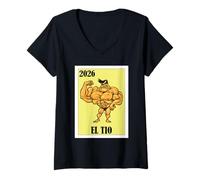 Women's El TIO 2026 Promoted to First Time Uncle V-Neck T-Shirt