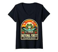 Womens El Yunque National Forest Shirt Wildlife Puerto Rico V-Neck T-Shirt