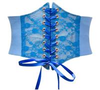 Women's Elastic Costume Waist Belt Lace-up Tied Waspie Corset Belts Lace Floral Corset Belt Vintage Tied Waspie Wide Belt for Halloween Costume 108CM Warehouse Deals Clearance