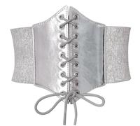 Women's Elastic Costume Waist Belt Lace-up Tied Waspie Corset Belts Lace Floral Corset Belt Vintage Tied Waspie Wide Belt for Halloween Costume 108CM Warehouse Deals Clearance