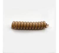 women's elastic hair tie rope accessory - spiral telephone cord coil for ponytail, braiding, bubble braid, retro style, wrinkle resistant, durable, hair-friendly pins (coffee color(Pack of 5),5)