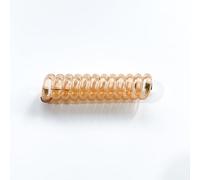 women's elastic hair tie rope accessory - spiral telephone cord coil for ponytail, braiding, bubble braid, retro style, wrinkle resistant, durable, hair-friendly pins (khaki(Pack of 5),5)