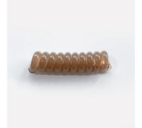women's elastic hair tie rope accessory - spiral telephone cord coil for ponytail, braiding, bubble braid, retro style, wrinkle resistant, durable, hair-friendly pins (Rubber(Pack of 5),5)
