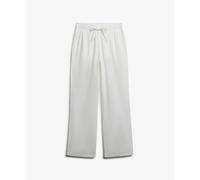 Superdry Cotton Elastic Pants White M Woman