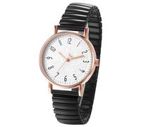 Women's Elastic Strap Watches: Large Face Arabic Numerals Analog Quartz Wrist Watches for Women Easy Reader Stretch Band Waterproof Ladies Wratch