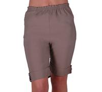 Womens Elasticated Casual Capri Shorts Bermuda Crop Pants Plain Summer Trousers