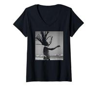 Women's Electric Avenue Singer Eddy Grant By Simon Fowler V-Neck T-Shirt