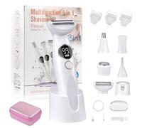 Women's Electric Shaver, 5-in-1 Electric Shaver for Women, for Body, USB Women's Shaver, Electric Wet Dry Shaver, IPX7 Waterproof Intimate Shaver for Women for Bikini Area, Armpits, Legs