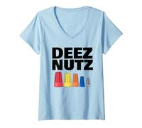Women's Electrical Wire Nuts Deez Nutz V-Neck T-Shirt