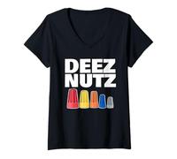 Women's Electrical Wire Nuts Deez Nutz V-Neck T-Shirt