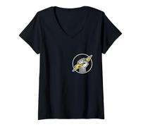 Women's Electrician Bolt Lightning Fist Electrical Worker Cool V-Neck T-Shirt